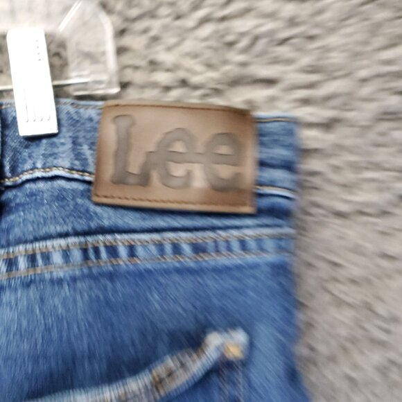 Lee Jeans Mens 38x32 Blue Slim Fit Stretch Denim Classic Straight Leg - Picture 11 of 13